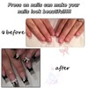 24Pcs Square False Nails Medium - Black Edge French Tip
