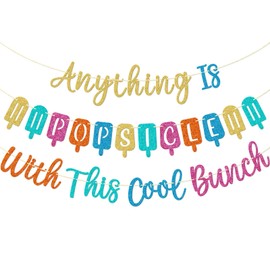 Anything is Popsicle with This Cool Bunch Banner, Popsicle Theme Classroom Decorations, Summer Party Decorations, Popsicle Party Banner, Pre-Strung