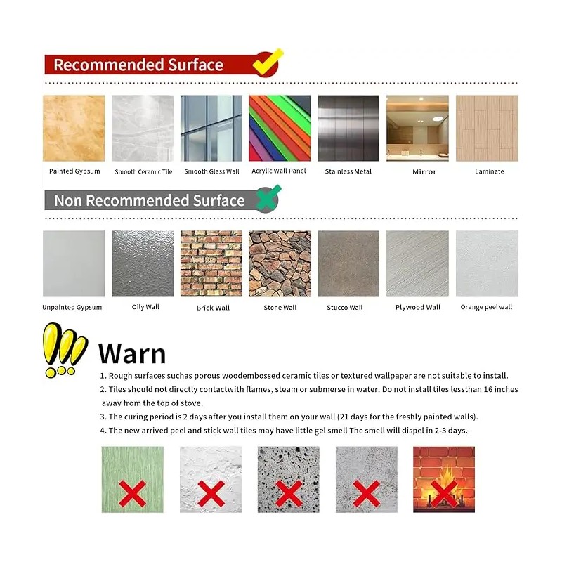 Kakofaci Peel and Stick Tile Stickers 12 Pcs(6X6 Inch) Backsplash