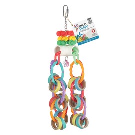 Hari Smart Play Enrichment Parrot Toy for Medium Birds, Bagel Cascade, 31 cm H (12.2 in)