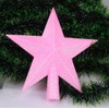 YYCRAFT 8 Inch Glitter Star Tree Topper Christmas Decoration-Iridescent Pink