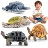 Totsmile 4PCS 5'' Large Sea Turtle & Tortoise Toys Figurines,
