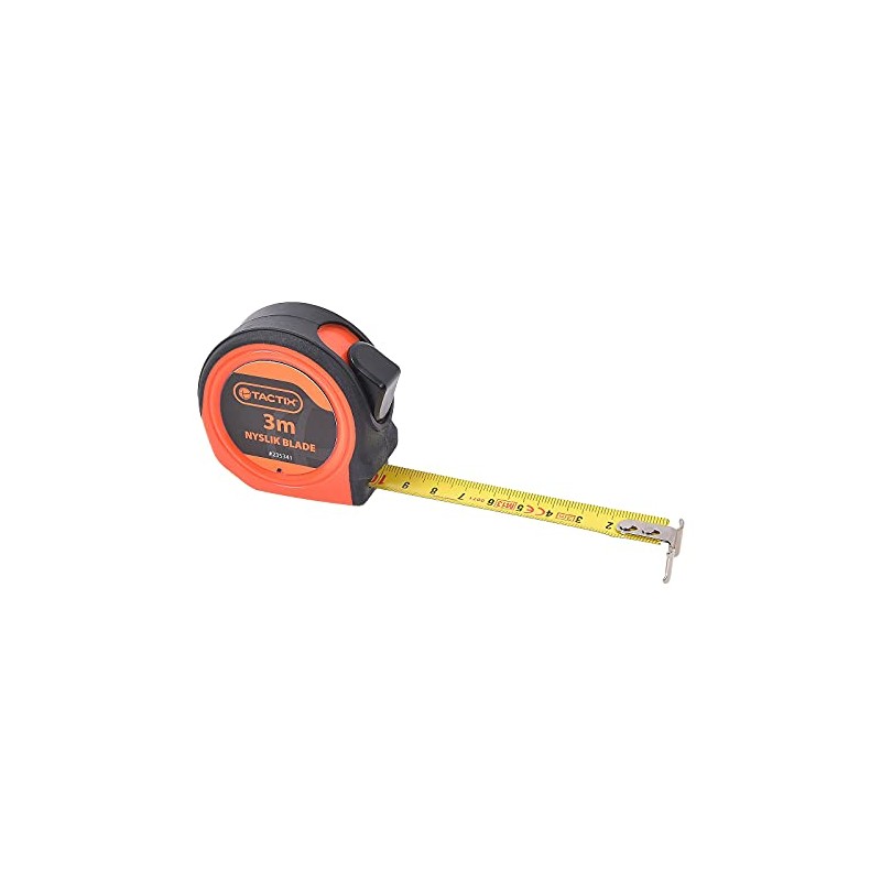 TACTIX Tape measure, tape measure, tape measure, robust with clip