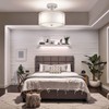 FOLKSMATE 3-Light Semi Flush Mount Ceiling Light Fixture, Drum Light