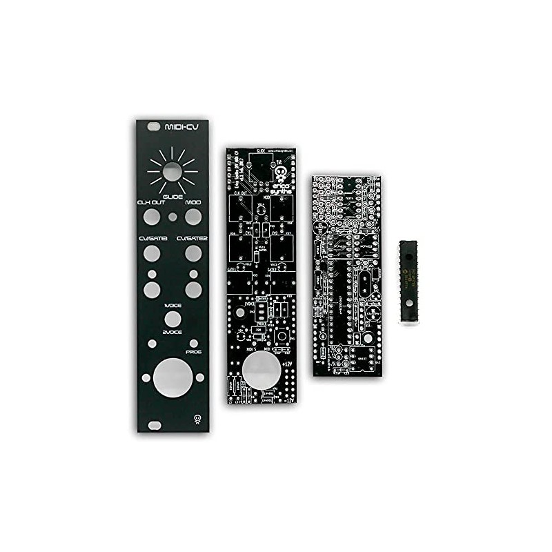 Synthrotek Erica Synths MIDI-CV II PCBs, Panel and IC