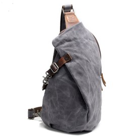 Men's Sling Backpack Waxed Canvas Crossbody Bag Casual Daypacks