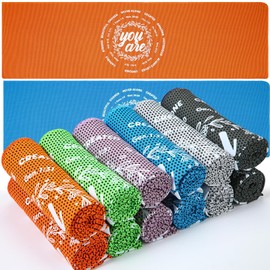 Fanfanwin 12 Pcs Cooling Towels 40 x 12 Inch Ice Towel Chilly Cold Microfiber for Neck and Face, Christian Mexican Team Gift for Sport, Running, Gym, Yoga, Camping(Christian Style,Multicolor)