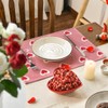 Artoid Mode Love Heart Pink Valentines Day Placemats Set of