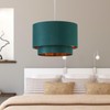 firstchoicelighting Dark Green Ceiling Light Shade, Easy Fit Pendant Shade,