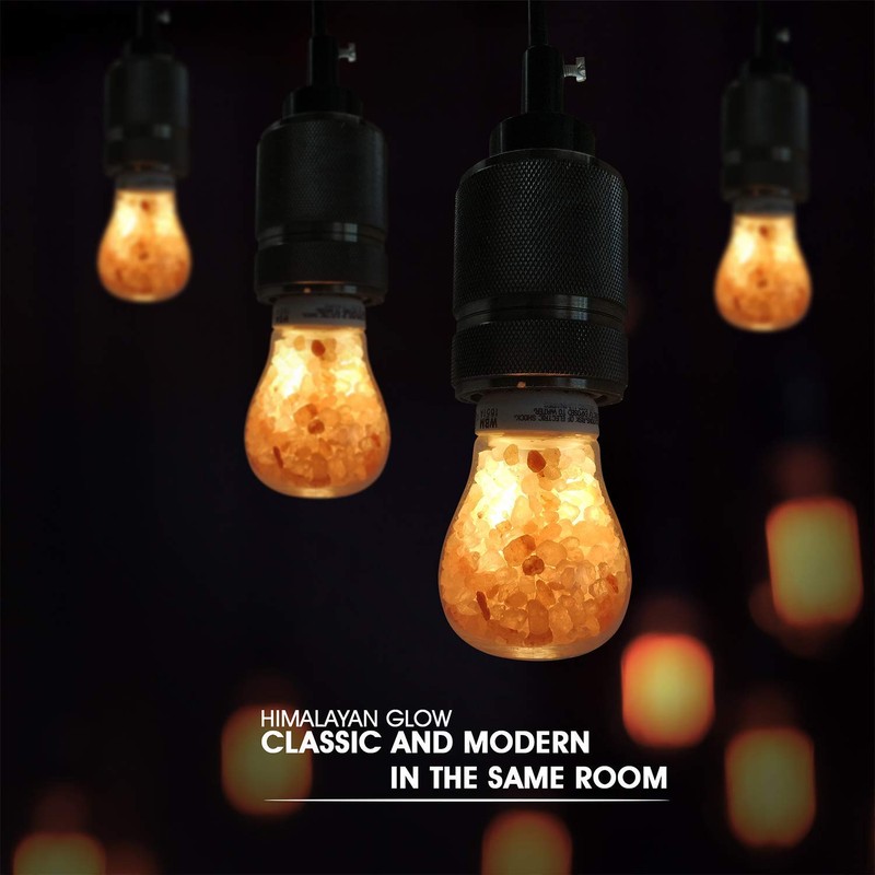 Himalayan Glow Salt Lamp LED Light Bulbs 60-Watt Equivalent, Warm