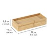 Wenko Bamboo Organiser Terra 3 Compartments -Storage Box, Bathroom Basket,