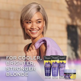 John Frieda Violet Crush for Blondes Toning Conditioner for Blonde Hair, Purple Conditioner for Blondes Value Pack 500 ml