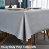 TruDelve Plastic Table Cloth for Rectangle Tables Grey Vinyl Tablecloth