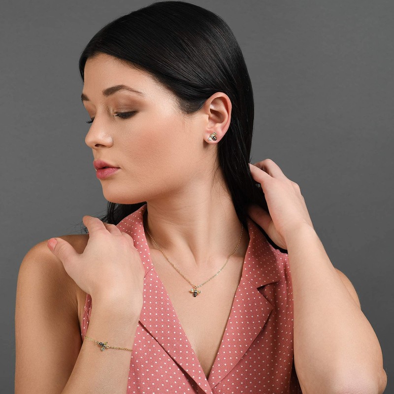 Namana Bumble Bee Stud Earrings for Women and Teenage Girls,