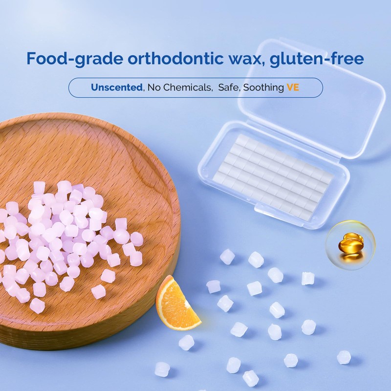 JMU Orthodontic Wax for Braces 1 Pack, Precut 50 Braces