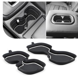 Auovo Cup Holder Inserts Coaster Compatible with Honda CRV CR-V 2023 2024 2025 Silicone Cup Mat Pad Car Interior Decoration (2-pcs kit, White)