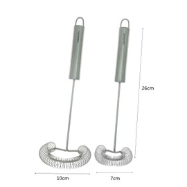 2pcsSet Egg Beater Stainless Steel Spring Egg Whisk, Kitchen Milk Egg Beater Whisking,Beating,Magic Hand Held Sauce Stirrer Frother…