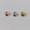 Gold&Deer 14K Goldfield Mini Black Flower One-Touch Earrings Yellow Gold