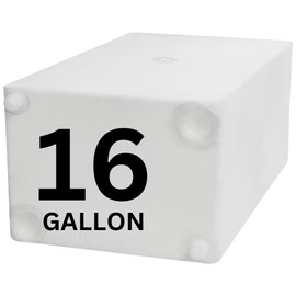 16 Gallon RV Fresh Water Tank, Potable Water Storage Tank for Drinking, Cooking, Cleaning, Showering, for Campers, Trailers, Motorhomes, RVs, Cube Shape, 25" x 15" x 11" (WT-5545)