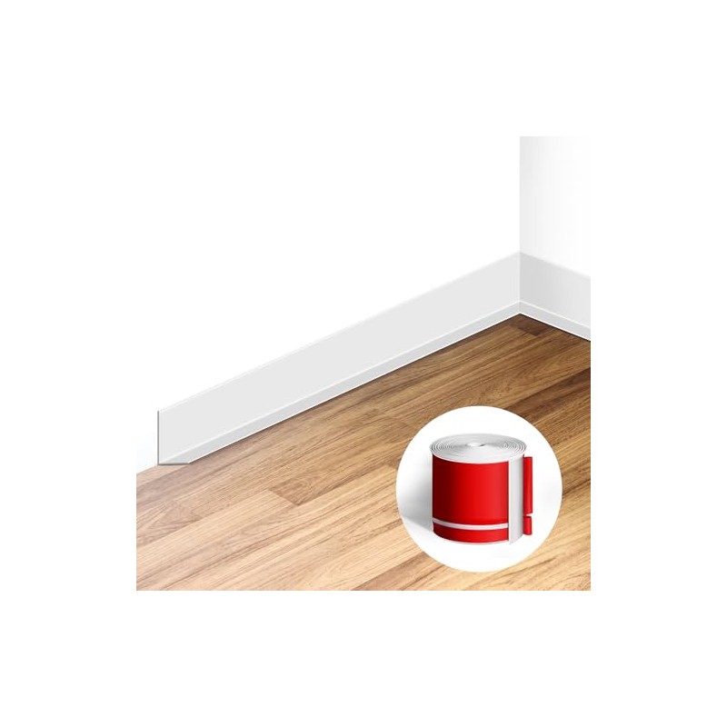 Flexible Baseboard Molding Trim 3 Inch(W) x 20 Feet(L) Self