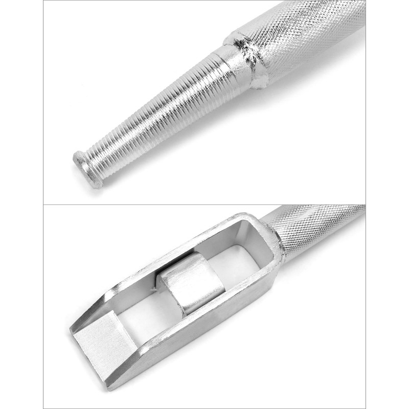 QWORK Square Head Carbon-Steel Combination Winch Bar, Non-Slip Handle for