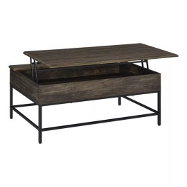 Lilola Home Cliff Wood Brown Lift Top Coffee Table