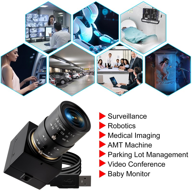 USB Camera ELP 1080P usb Webcam 2.8-12mm 4x Optical Zoom