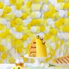 205Ft Yellow Tissue Paper Garland Big Circle Dots Hanging Streamer