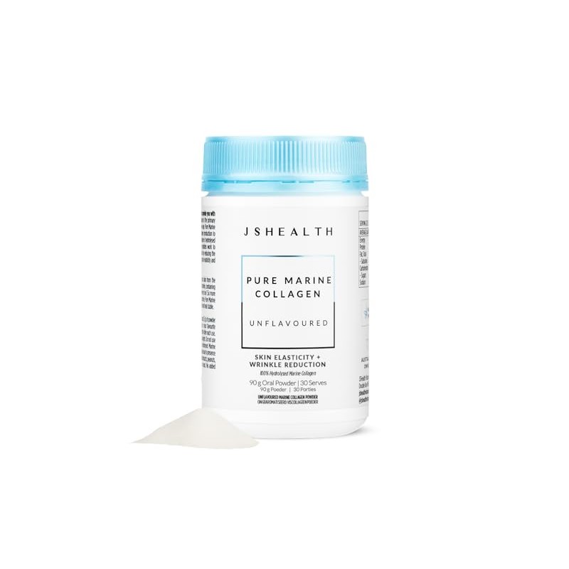 JSHealth Pure Marine Collagen Powder - Unflavoured, 90g / 30
