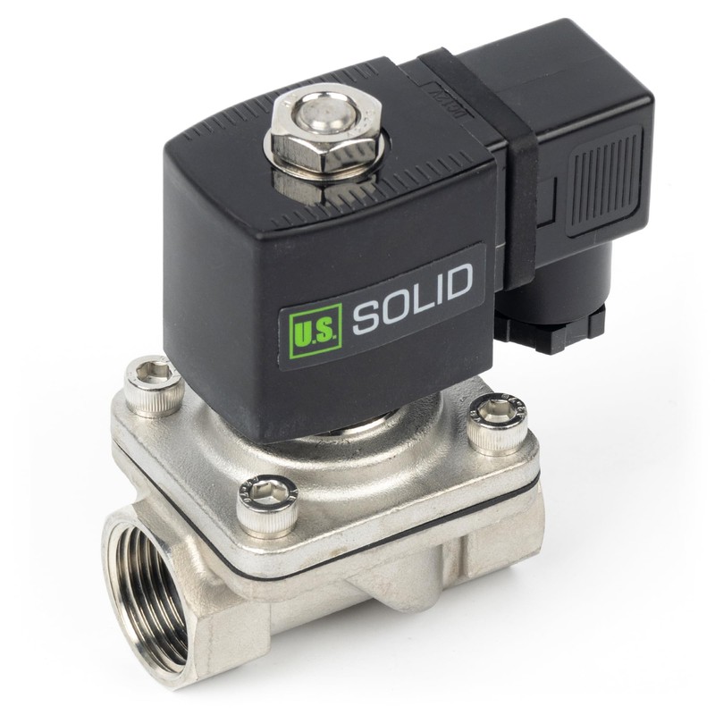 U.S. Solid 3/4" Stainless Steel Solenoid Valve - 12V DC