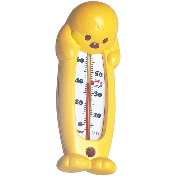 Empex TG-5204 Pukapuka Otter Floating Hot Water Thermometer, Made in Japan, Yellow