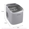 FRIGIDAIRE EFIC189-Silver Compact Ice Maker, 26 lb per Day, Silver