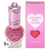 Bonbon Friends Water-based Glitter Aurora Nail Polish, Aurora Red, 5 Pieces / 봉봉프렌즈 수성 반짝이 오로라 매니큐어, 오로라레드, 5개