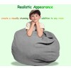 Dafftos Stuffed Animal Storage Bean Bag Chair Corduroy Toy Cover