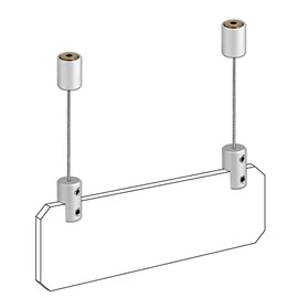 TUBYIC Ceiling Sign Hanger, Solid Aluminum Picture Hanging Hardware for Hanging Acrylic /Picture/Sign Board/Frame