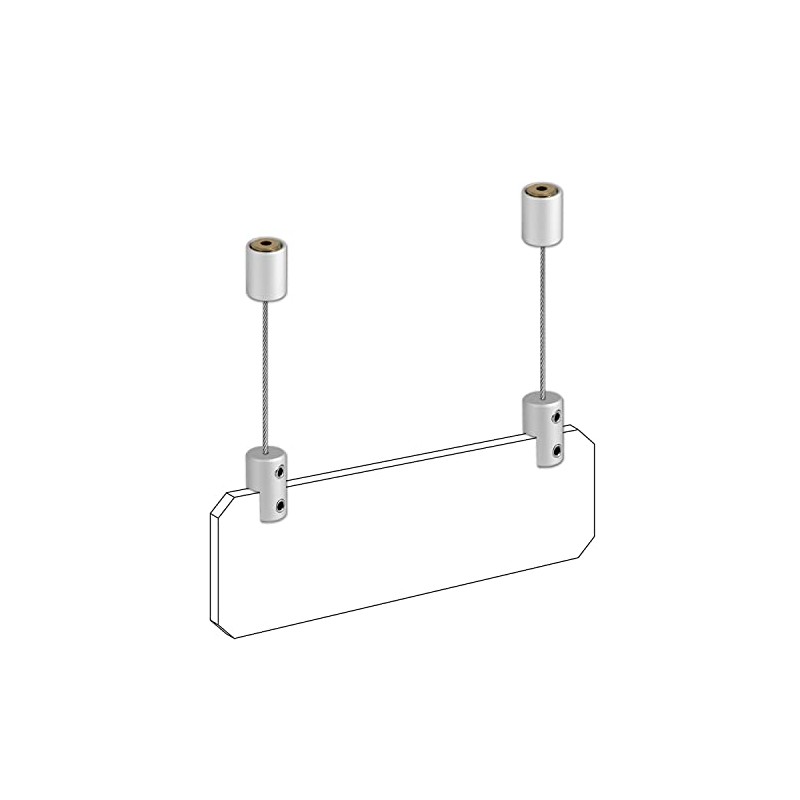 TUBYIC Ceiling Sign Hanger, Solid Aluminum Picture Hanging Hardware for