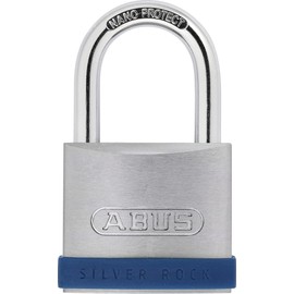 ABUS 79265 Skirt Lock with Key, Silver/Blue, 5/55 mm