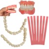 1 Pair of Denture Repair Kit,False Teeth Set,Clip in Veneers