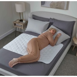 Waterproof bed pad by GuardedSleep | Premium quality washable bed wetting sheet for adults or children with incontinence | Suitable for double and single size beds | Slip resistant