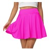 Afibi Women's Casual Basic Versatile Flared Pleated Mini Skater Skirt