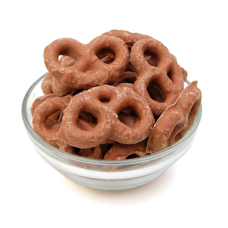 CrazyOutlet Gourmet Milk Chocolate Covered Mini Pretzels, Salted, Bulk Pack,