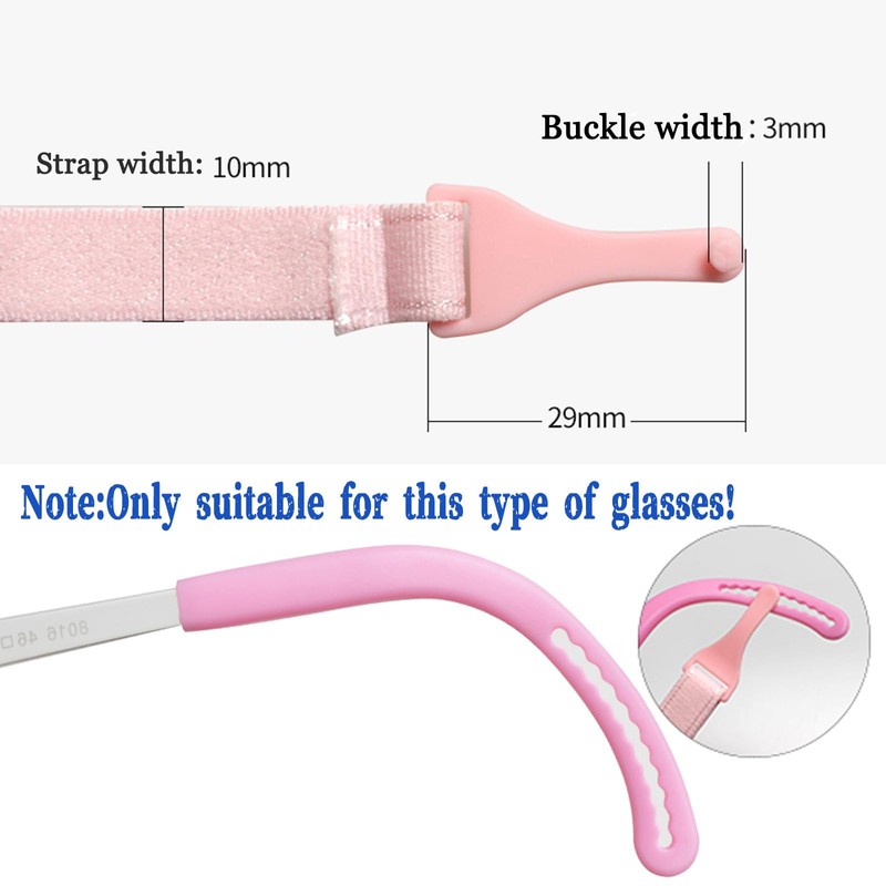 UPIONIC Adjustable Kids Glasses Strap 5pcs, No Tail Eyeglass Eyewear