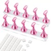 Soporte de uñas acrílico para uñas, soporte magnético para práctica,