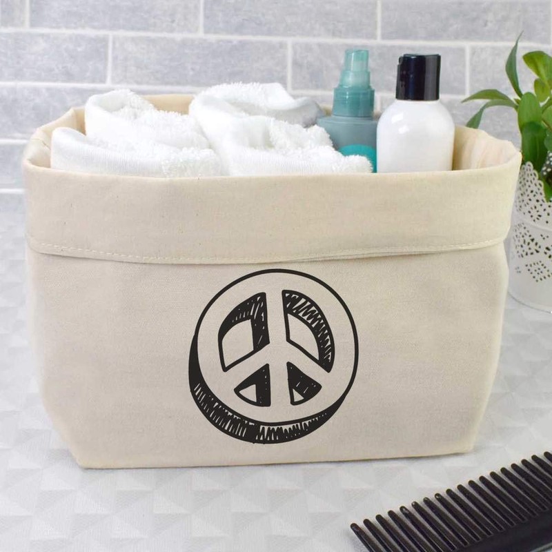 Large 'Peace Symbol' Canvas Organiser/Storage Bag (OR00007073)