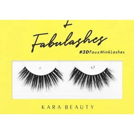 KARA BEAUTY Fabulashes Bold 3D Faux Mink Strip Lashes – Thick Fake Eyelashes, Dramatic Lash Strips for Goth & Full Glam – Reusable Fluffy Falsies with Wispy Volume - Style A67