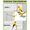 Pawfly Natural Wood Spinning Bird Standing Perch, 360 Degree Rotatable