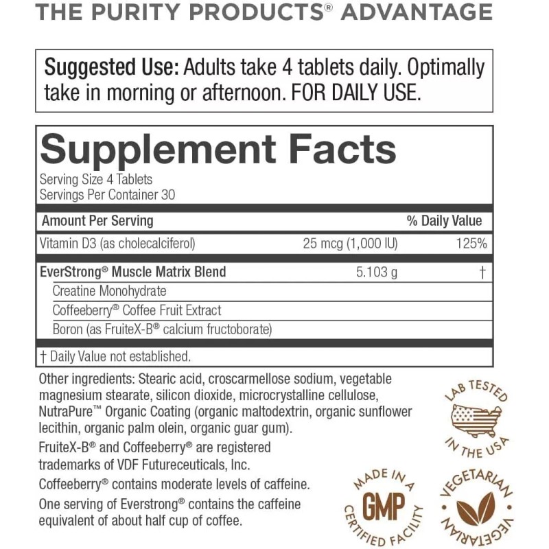 Purity Products EverStrong Muscle Matrix Blend Creatine Monohydrate /Boron