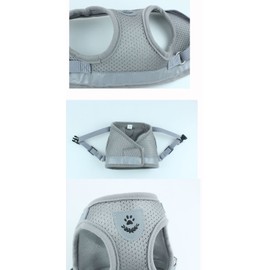 Hypeety Soft Dog Cat Harness with Leash Adjustable Halter Harness No-pull Breathable Mesh Safety Outdoor Reflective Walking Leash Set (Black, XL)