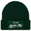 MoonWorks® Men's Beanie with Patch Knitted Hat with Saying Skiing