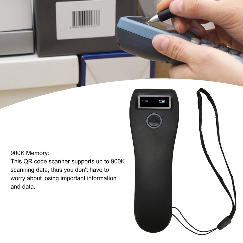 Handheld Barcode Scanner 2.4G Or BT Voice Prompt 120FPS 900K